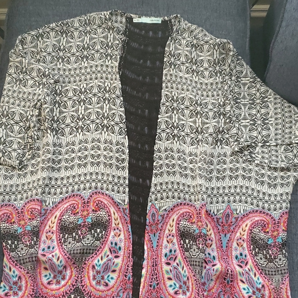 Paisley kimono style cover up
